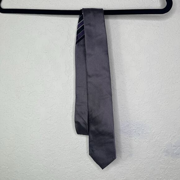 Egara Mens Neck Tie Purple 100% Silk, Formal, Business, Work, Office, Elegant - Picture 1 of 6